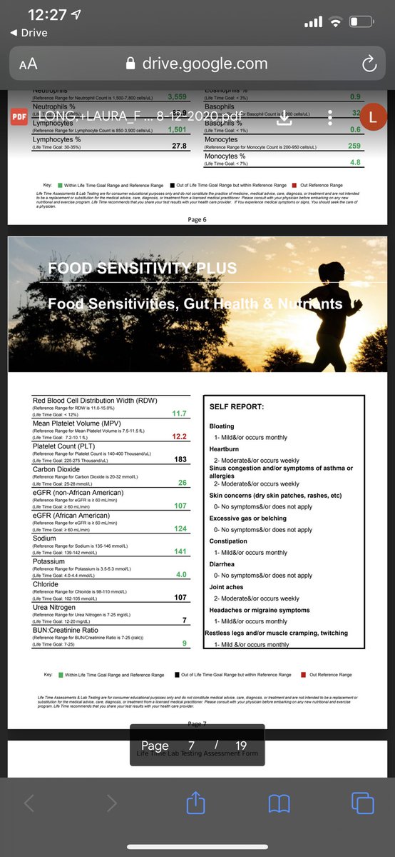 Normal. I ask if I can get retested for food sensitivities. Their lab cannot so I have to reach out to the lab that did it for me two years ago. I get this done in Month 5. I still have the same sensitivities but now nuts, corn, and peas are reacting. Also CBC done, normal 28/