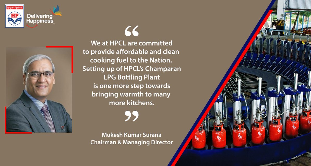 HPCL's tweet photo. Prospering Poorvanchal... Progressing India...
Champaran LPG Plant ~ Dedication to the Nation by Hon. Prime Minister, Sh @narendramodi Ji on 13 Sept.'20; to fulfill the promise of all round development of Bihar #UrjaGanga
#AatmaNirbharBharat https://t.co/gbIdAxuWpi