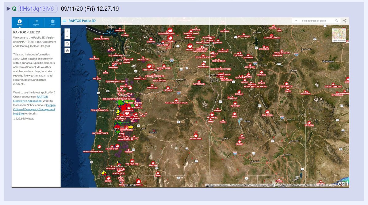 114) Q posted a map showing fires in the western U.S.