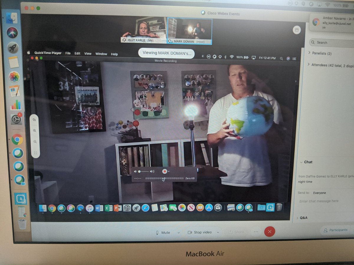 EllyKarle's tweet photo. Science with Mr. Doman @DArcy_CJUSD @MarkDoman17 #distancelearning https://t.co/E9qgoJWhqg