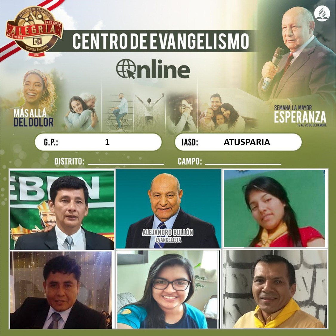 pastorcolque's tweet photo. 🚨En un mundo convulsionado por el dolor, ⏳es tiempo de compartir #LaMayorEsperanza 💪🏻inscríbete, comparte y participa de un #CentroDeEvangelismoOnline 📲 con el conferencista internacional @AlejandroBullón Semana de Evangelismo Online 💻 #MásAlláDelDolor #MisiónPeruanaDelNorte https://t.co/DXD7Mxv4qQ