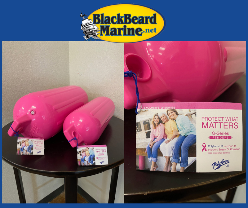 blkbeardmarine's tweet photo. New product. Support a great cause with these pink boat fenders. Available at our Kingston Lake Texoma location. @SusanGKomen @polyformus https://t.co/PmLNrIn1Mg