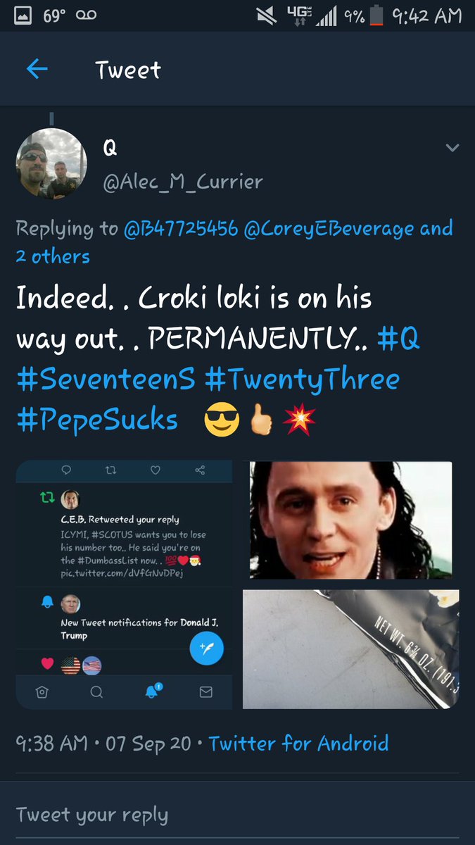 Alec_M_Currier's tweet photo. I hate to keep bringing it up, but I like getting even with these sick f*ckin creepers.. Most will never know "loki's" level of creep.. It was the worst of the worst.. I'm just glad it's gone.. And if it's still creeping, may this serve as a reminder.. π #Q #SCOTUS2 #LokiCroaks https://t.co/6KWx5xtor1