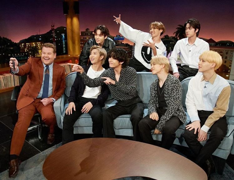 With a cb right around the corner,  @BTS_twt practiced @ Grammy rehearsals for the debut perf of Black Swan on our fave  @latelateshow on 01/28/20, shocking western power artists with their artistry... Oh & a fun game of hideNseek