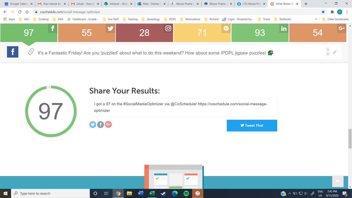 Mensa_Mom's tweet photo. 👏 Kudos to @webmastergirl for sharing this amazing tool! This is the best I have ever done! #LibraryMarketing #Episode54 https://t.co/T1TbYRPrIC