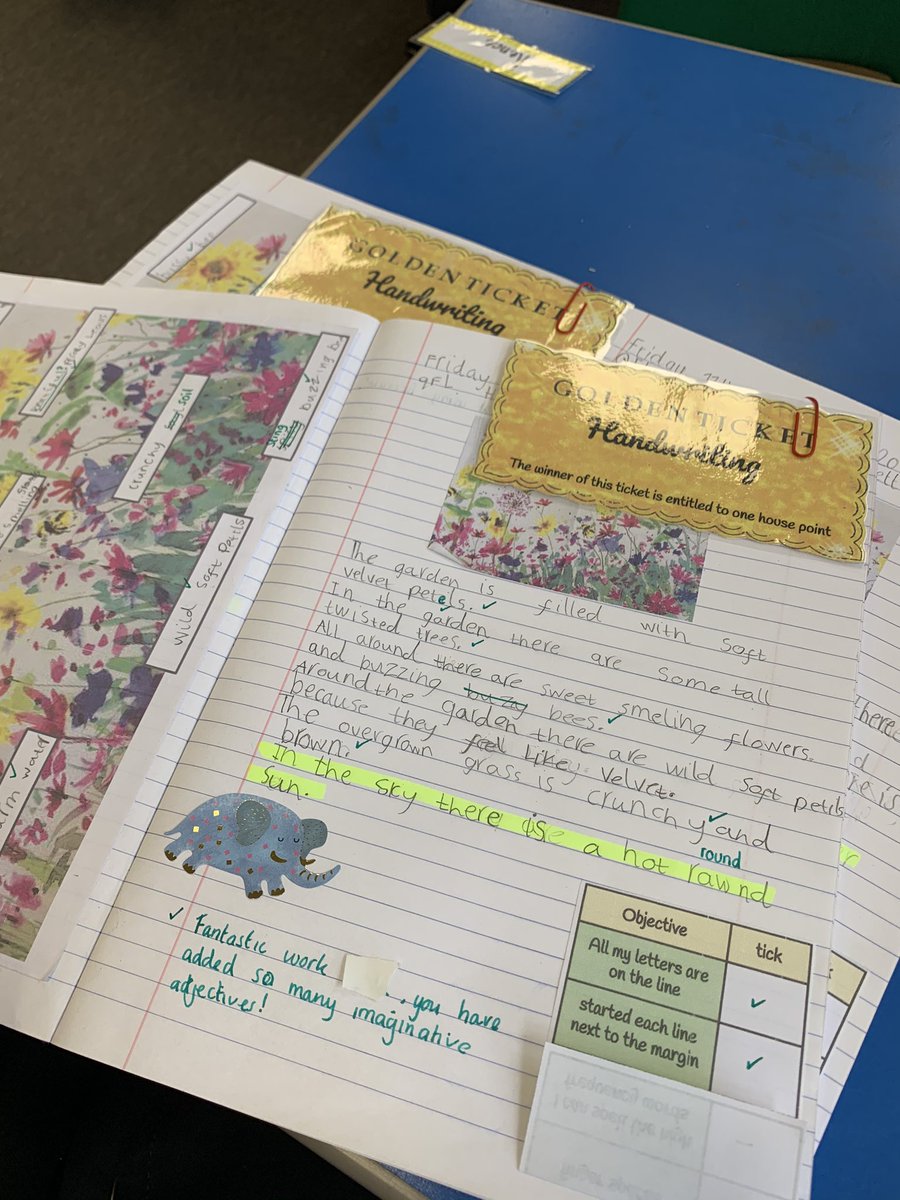 HIAMissJethva's tweet image. I wonder who is going to be opening their books to find a golden ticket next week. I’m so proud of 2KJ first piece of writing this week! @Humboinfants @OdysseyTrust @Novel_Study @sarahmaycock #novelstudies #settingdescription #goldenticket