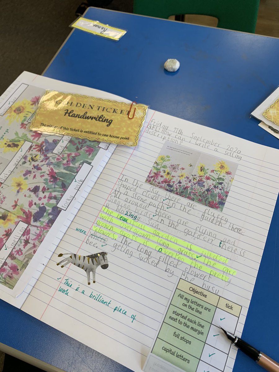 HIAMissJethva's tweet image. I wonder who is going to be opening their books to find a golden ticket next week. I’m so proud of 2KJ first piece of writing this week! @Humboinfants @OdysseyTrust @Novel_Study @sarahmaycock #novelstudies #settingdescription #goldenticket