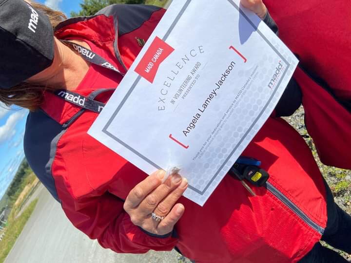 Congratulations to Angela D B Lamey on receiving Excellence in Volunteering Award with <a href="/maddcanada/">MADD Canada</a> 

Our Chapter is fortunate to have you on our Board of Directors!!  Thank-you for all that you do. ❤️