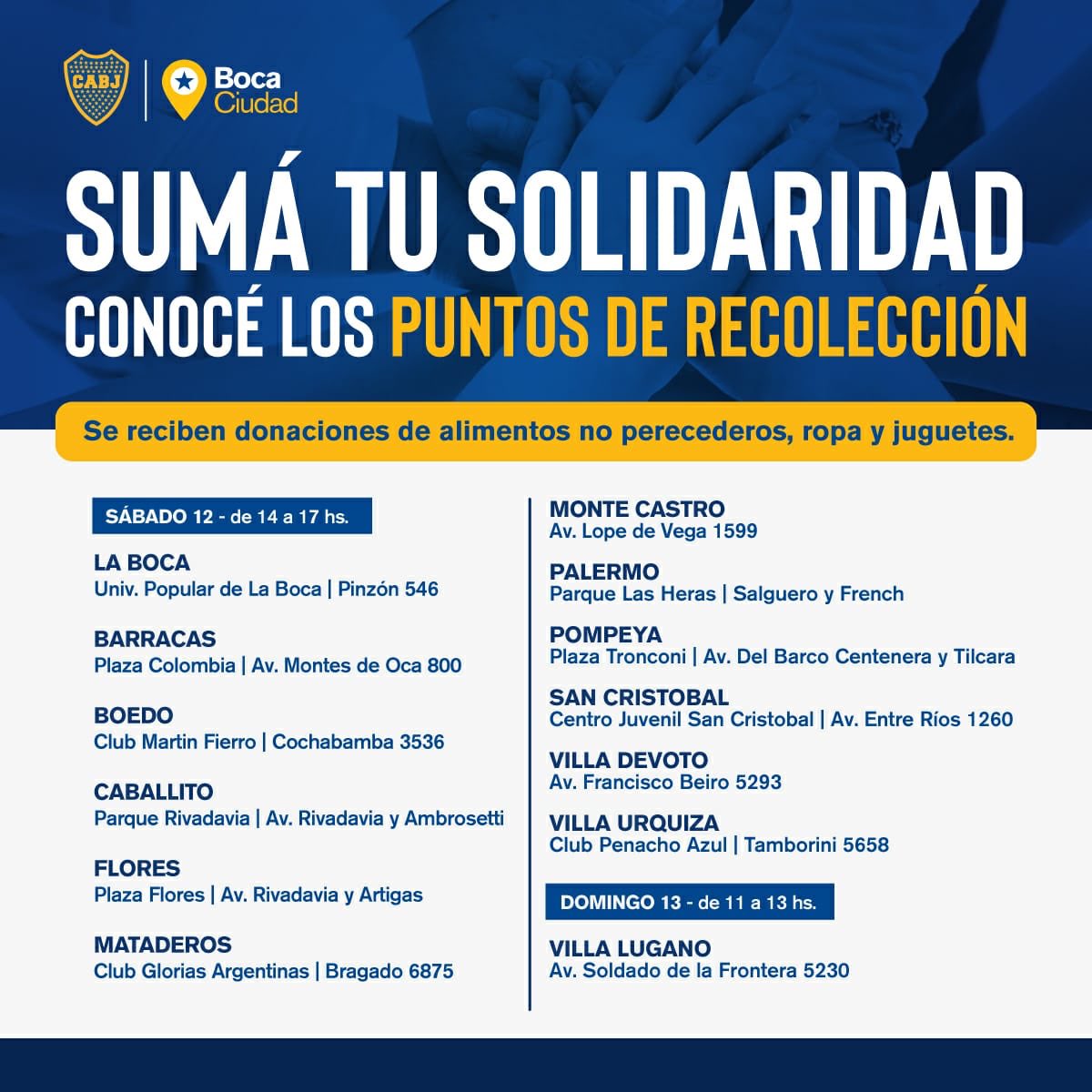 TapaCea's tweet photo. Mañana seguimos juntando colectas... 💙💛💙
Con un poquito de cada uno hacemos mucho!!! https://t.co/CsvIhm35Gl