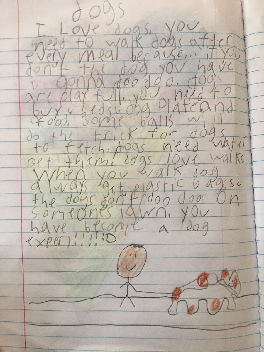 We have a dog expert in 2nd Grade!  Writer’s Workshop is up and running!  <a href="/BonnieBraeES/">Bonnie Brae ES</a> <a href="/BBES105/">Mrs. Russell's Class</a>