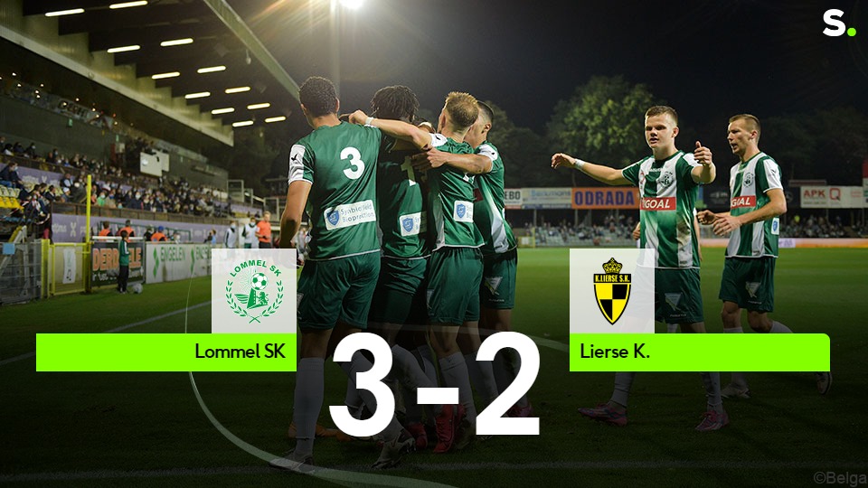 10 Lommelaars <a href="/LommelSKOff/">Lommel SK</a> boeken 1e zege, <a href="/lierse_sk/">Lierse SK</a> verliest 1e keer #lomlie #1BProLeague #1B 
sporza.be/wedstrijden/vo…