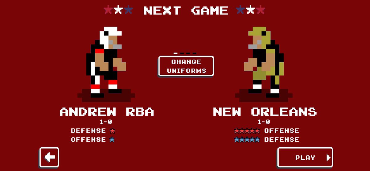 RblAndrew's tweet photo. Retweet if you think RetroBowl should have an extreme mode!!!!Every team you play against is maxed out. Weather always on, FA don’t go over 2 or 3 * same goes with drafting @retro_bowl https://t.co/Lr1lgWYXMq