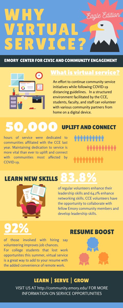 cceemory's tweet photo. COVID-18 related restrictions make it harder to complete in-person community service initiatives. 

The CCE is proud to host virtual service opportunities this year! Learn more below: https://t.co/dc9FuXmNSF