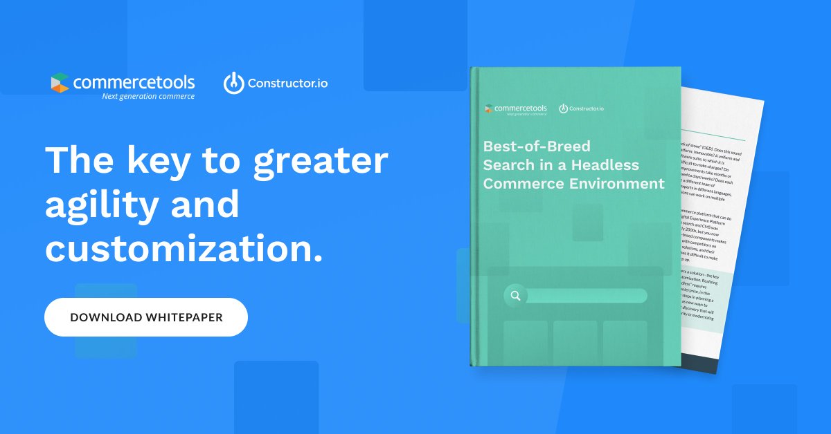soirea's tweet photo. Enterprise #ecommerce businesses who want more #agility and #customization are going #headless. Get this paper to learn key steps in planning a #commerceplatform migration including new ways to imagine search and product discovery by @Constructor_io:
https://t.co/eOKRVG1jyT https://t.co/Fee34Eb7q1