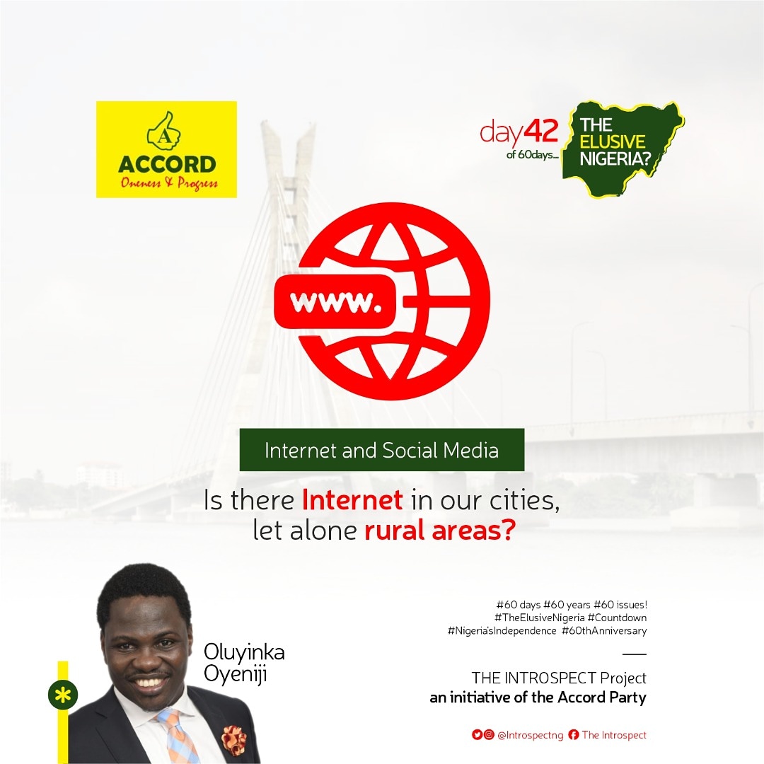 OluOfLagos23's tweet photo. Is there #Internet in our cities, let alone rural areas?
#TheElusiveNigeria
#60years
#60days
#60issues
#Nigeria π³π¬
#TheCountdown https://t.co/zjV9IFH6V9
