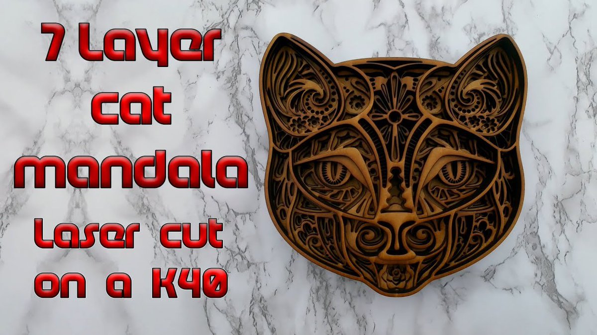 Philscorneruk's tweet photo. I know this is going to spark a debate of weather or not its woodwork but its wood.... Well kinda MDF and I'm too sick to actually trust myself in the workshop so...

https://t.co/OKCsBVHbBe

#lasercut #k40 #cat #3dArt #mandala #cat #kitty #CatsOfTwitter https://t.co/Q3LzOtbjF1