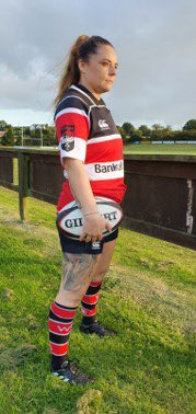 WicklowRFC's tweet photo. Wicklow RFC Senior Women’s captain, Amy O’Neill models the 2020/2021 Women’s Jersey. Wicklow women are excited to be moving up to the AIL sponsored by Energia and also as a member of the #20x20 movement. https://t.co/WSsKYDBGx4