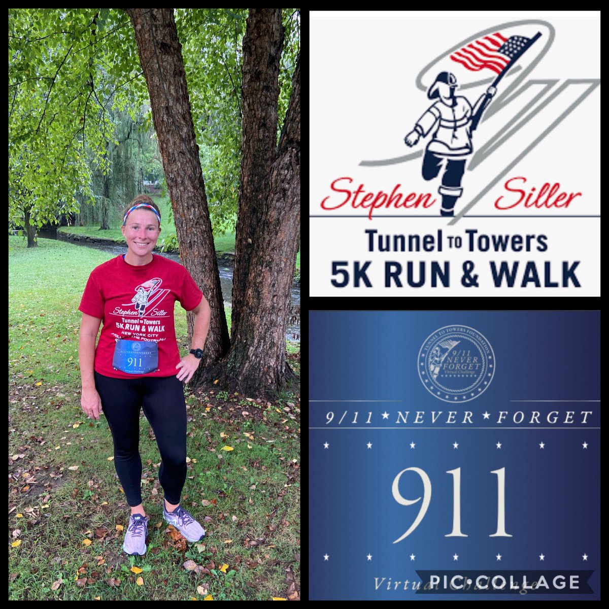 Ran 3.43 miles today for the Tunnel to Towers Virtual Race 🇺🇸 #neverforget #stephansiller #t2tneverforget #heroes #welearnabouthim