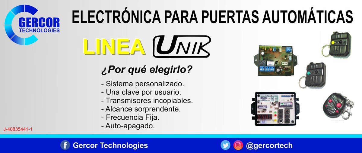 gercortech's tweet photo. La línea UNIK de Codiplug, es una de las mejores elecciones que tienes disponible para el control de tu portón eléctrico, ya que poseen un gran alcance, códigos incopiables y único para cada uno de los usuario. #codiplug #portoneselectricos #portonesautomaticos #condominio https://t.co/xiCPeUwBt0