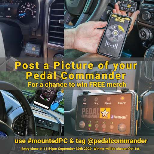 PedalCommander's tweet photo. Contest Time!
10 Winners
1st prize = $50 Visa Gift Card + Pedal Commander Shirt &amp; Lanyard

Post a Picture/video, on Instagram, or twitter, of where you keep your Pedal Commander with the hashtag #MountedPC and tag @PedalCommander for a chance to win free merchandise. 

#giveaway https://t.co/hdDr6sdp1z