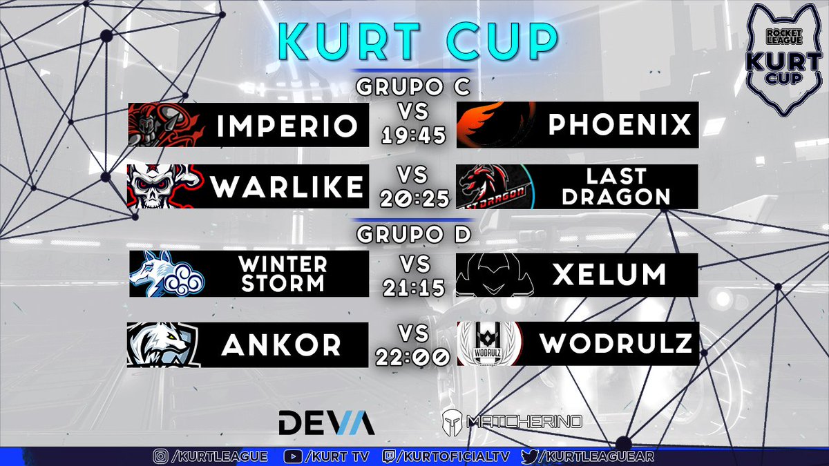 KurtLeagueAR's tweet photo. ¡Viernes de Kurt Cup! 

¡Hoy a partir las 19:45hs vas a poder presenciar la tercer fecha de la fase de grupos de la Kurt Cup! 
¿Por donde? ¡Por nuestro canal de Twitch! 
https://t.co/S41OXOsTeZ

¿Por quien? ¡Por nuestros casters de lujo!
@LuchoCernello @FoxyFG97  @ElmandarinaATR https://t.co/6GWRZUEJXx