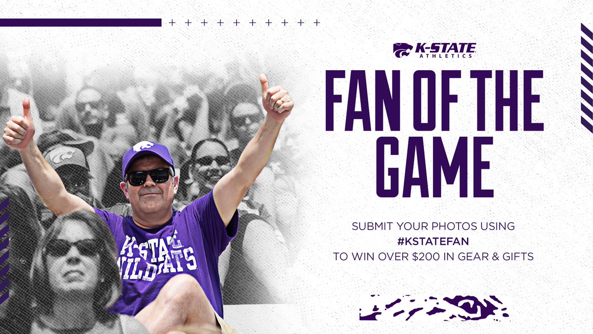 kstatesports's tweet photo. Are you the 'Cats top fan? 😼

Tag your 📸 all weekend long using #KStateFan to win over $200 in gear and gifts from K-State Athletics https://t.co/YaTKqSKxkf