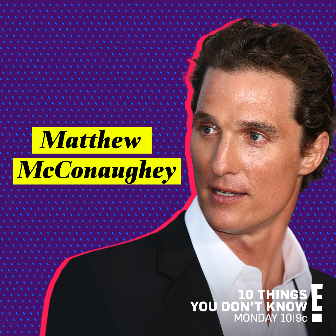eentertainment's tweet photo. Alright, alright, alright. 👏 #10ThingsYouDontKnow about Matthew McConaughey tomorrow at 10/9c! https://t.co/jZrdVPnyiS