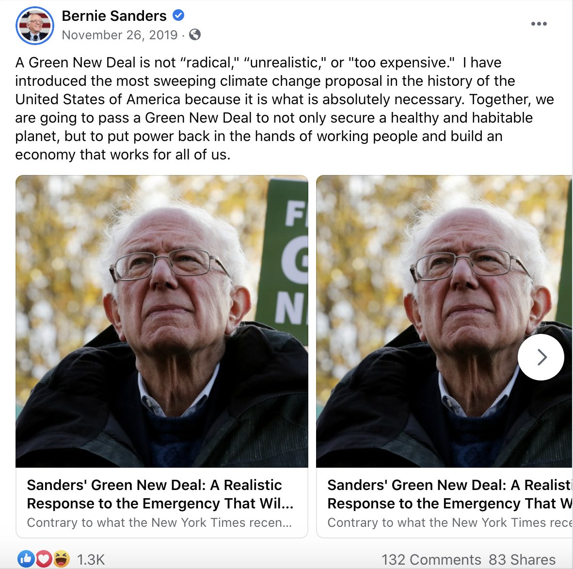 As is usually the case, Bernie Sanders got this exactly right when he was concern trolled about how much his climate policies would cost - asking, in effect, "What's the alternative?"