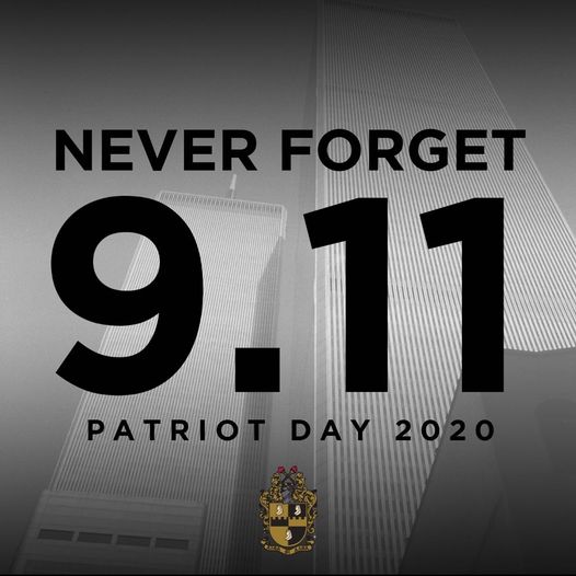 tampaalphas's tweet photo. As we remember the events of September 11, 2001, we honor those who lost their lives, the effect that it had on America, and the nation’s collective resolve for unity. #AlphaPhiAlpha #APA1906Network #ForThe7Jewels #Remembering911 #911 #TampaAlphas https://t.co/RRs9vlN72M