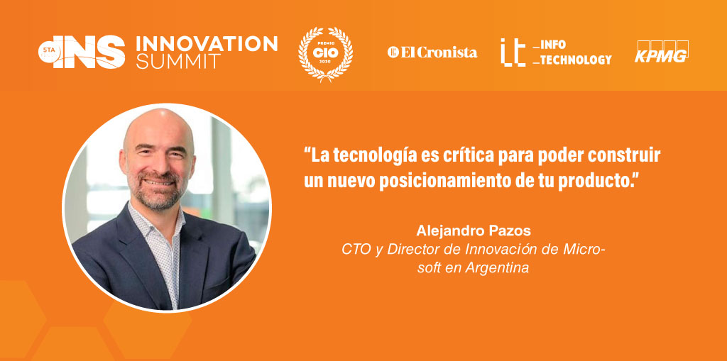 Cronistacom's tweet photo. Alejandro Pazos, CTO y Director de Innovación de @MSFTArgentina, y otros grandes oradores estarán este 15 de septiembre en el 5° #Innovation Summit y 20° Premio al #CIO organizado por @Cronistacom, @InfoTechnology y @KPMGArgentina. Inscribite en ➡️ https://t.co/q0YbCDFztR https://t.co/j5lwHlEkv8