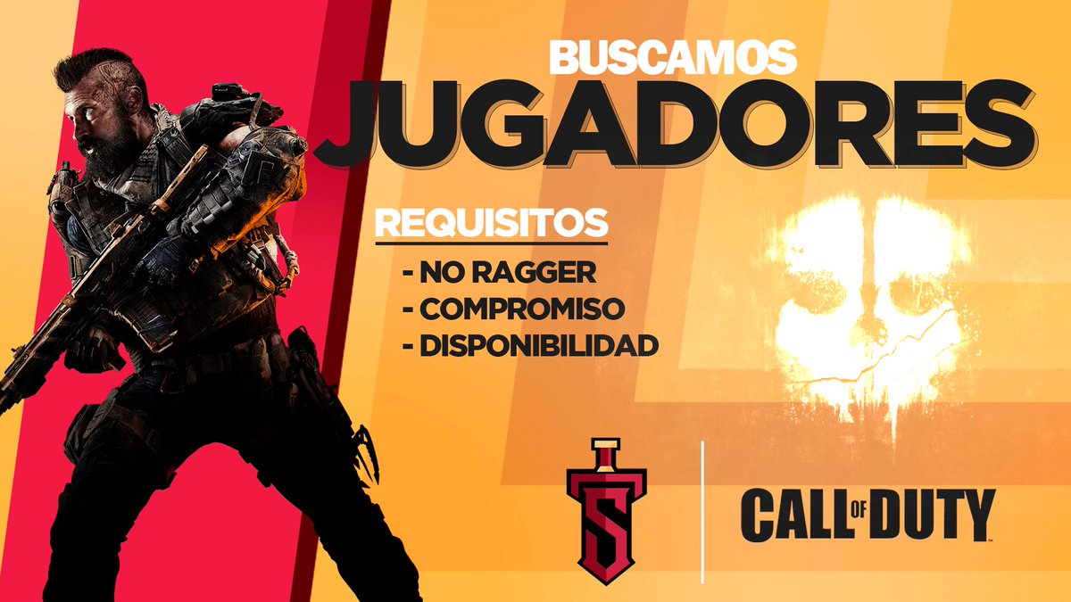 SPRT_GAMING's tweet photo. [SPARTANS COD]
#CallofDuty 

Buscamos jugadores de Call Of Duty competitivo. Requisitos:
🔴No Ragger
🔴Compromiso
🔴Disponibilidad 100%

Si te interesa, 📩MD.
Los RT se agradecen!🔄
#CallOfDutyBlackOpsColdWar

#WeAreSpartans https://t.co/Dy7gpJ3PX3