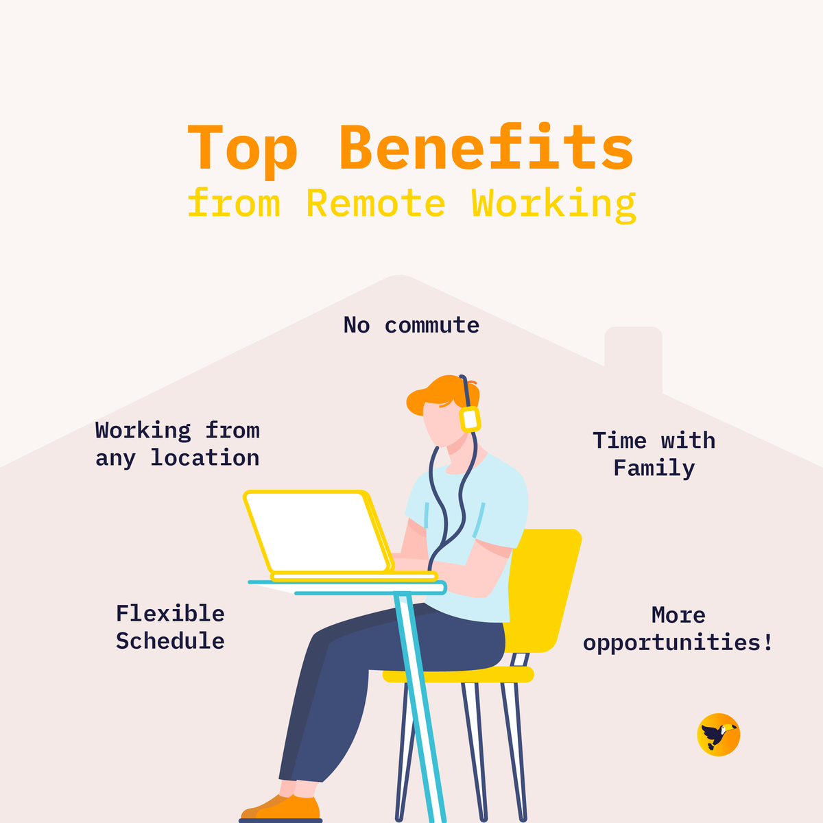 TechVogel's tweet image. A flexible schedule, the ability to work from any location, and no more long hours on traffic is just some advantages you can get by working remotely! 
If you would like to know more, stay tuned! 

#GoRemoteGoBeyond #TechVogel #remotework #homeoffice #freedom