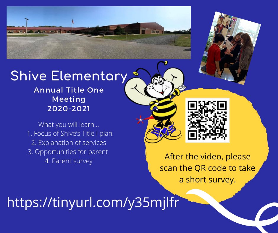 Please use this link for our annual Title 1 meeting. Please us the QR code to answer questions after the video.