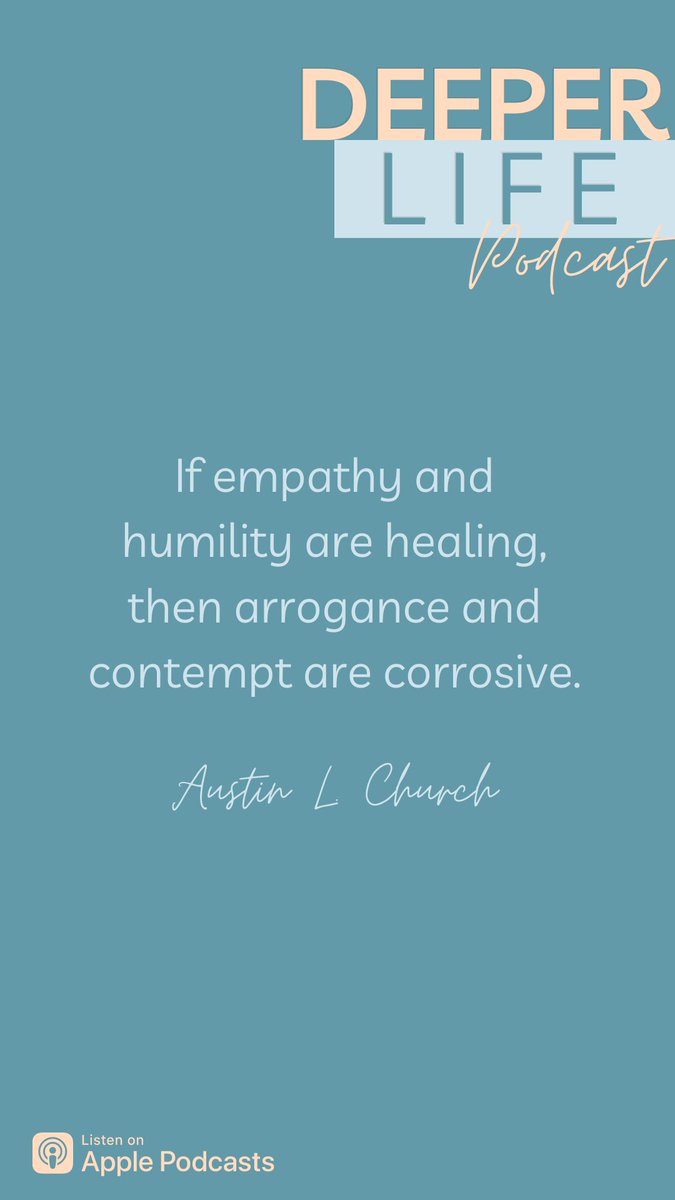 Is it weird to quote <a href="/alexisteich/">Alexis Teichmiller</a> quoting me? Maybe. I'm going for it. 

Our conversation for her Deeper Life podcast made me want to talk more about the power of vulnerability and the need for empathy and humility.

deeper-life.simplecast.com/episodes/alexi…