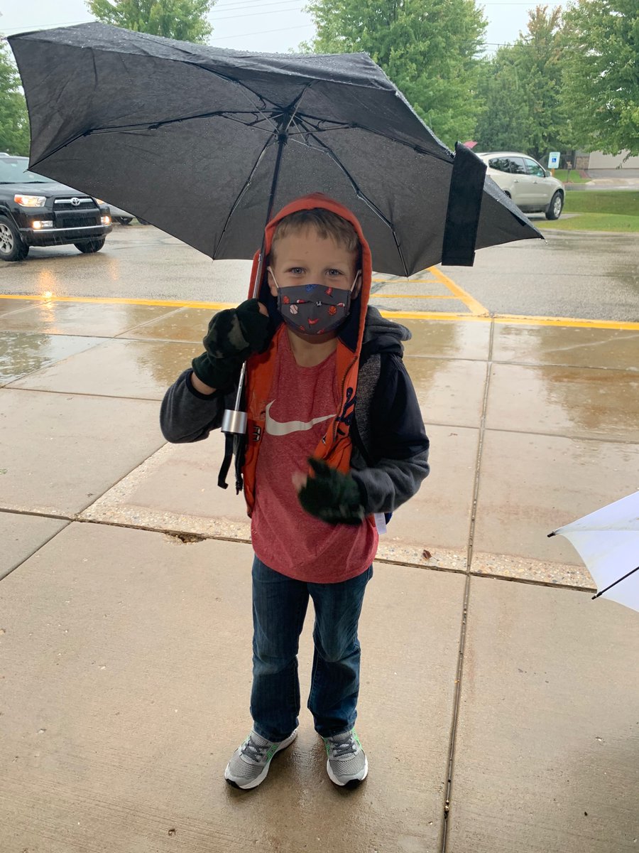 Rain or shine, these Red Hawks had a happy Friday! #MiltonPride