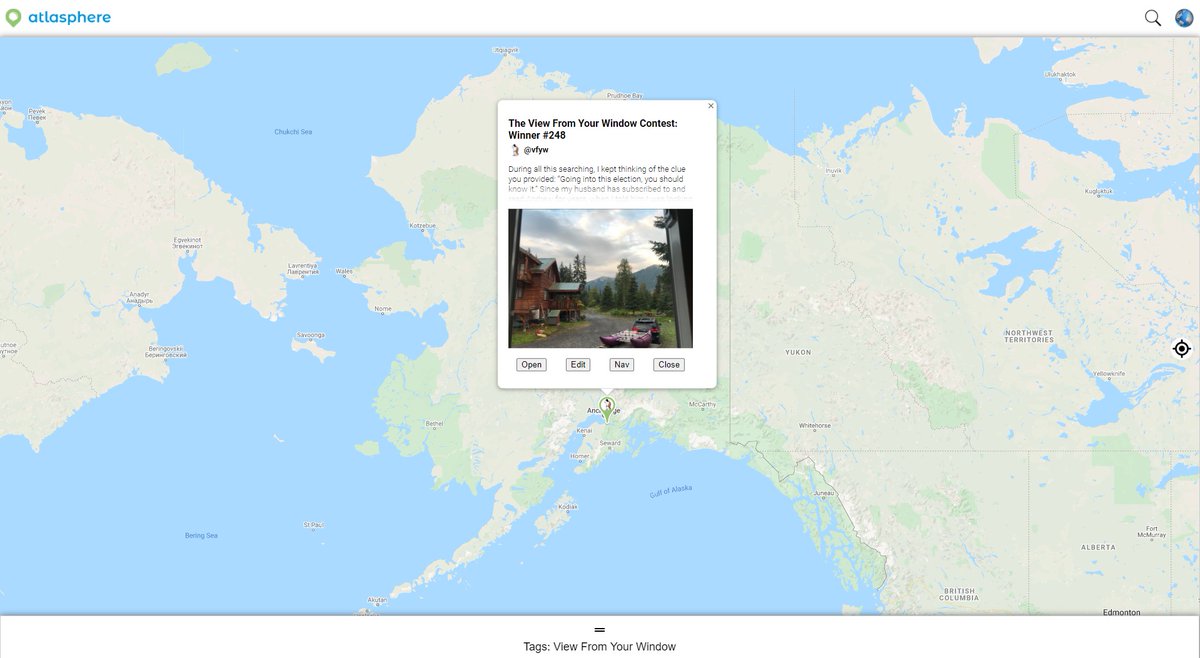 AtlasphereApp's tweet photo. This week's #VFYW contest result from @sullydish is set in #Hope #Alaska. See this location, along with previous View From Your Window Submissions. https://t.co/aiZr1Rg1iS https://t.co/9M4blKW6At