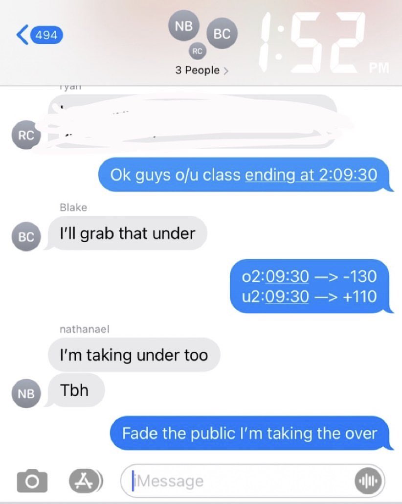 br_betting's tweet photo. Betting on class ending is electric 😂

(IG: noahbent) https://t.co/tESYR36sh4