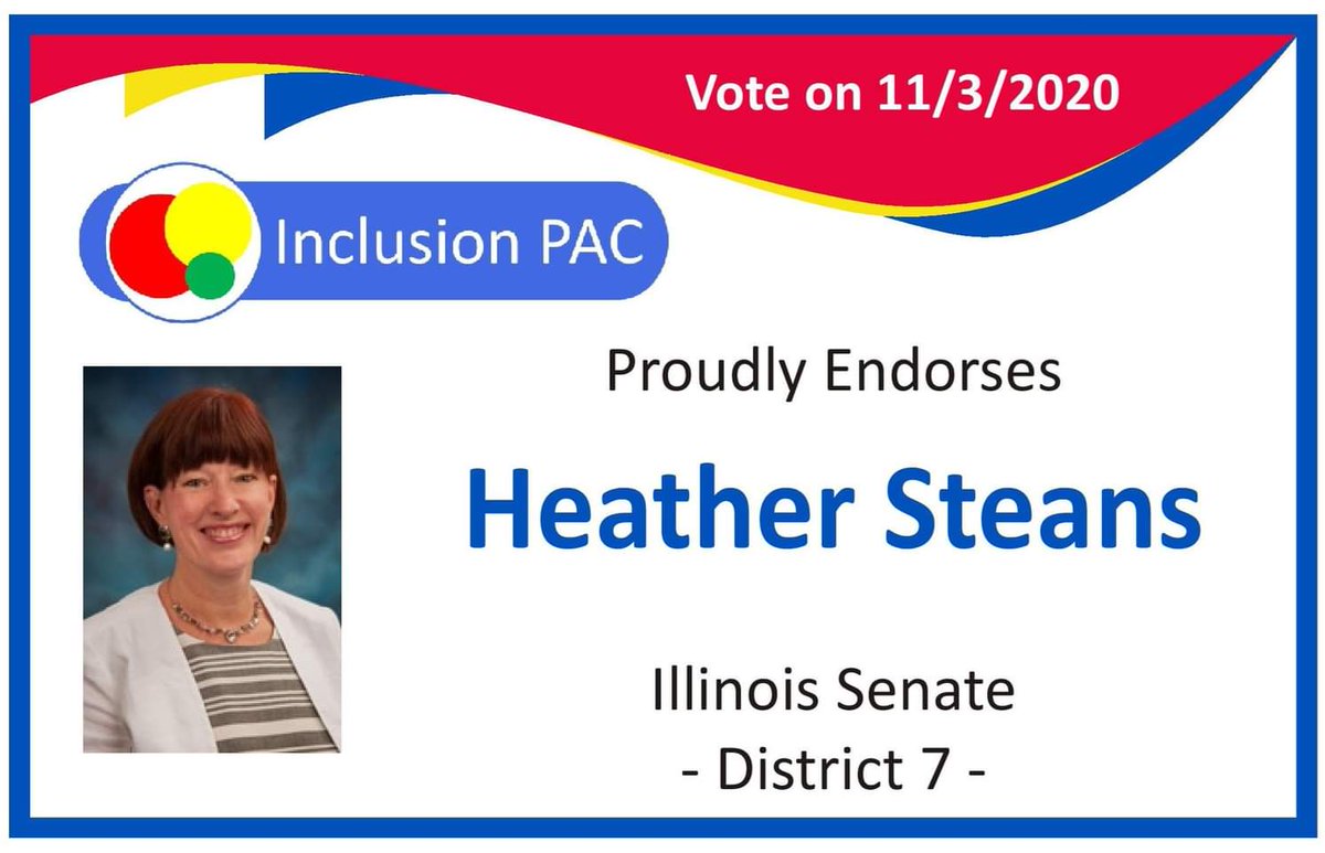InclusionPAC's tweet photo. IPAC proudly endorses Senators Peters @RobertJPeters, Steans @SenatorSteans, and Villanueva @SenatorCelina.

https://t.co/0xDZuwA6eG

IDs: Each image endorses a senator, using a photo of the candidate from the ILGA website and a reminder to vote on 11/3/2020 https://t.co/jI7GlF9kFX