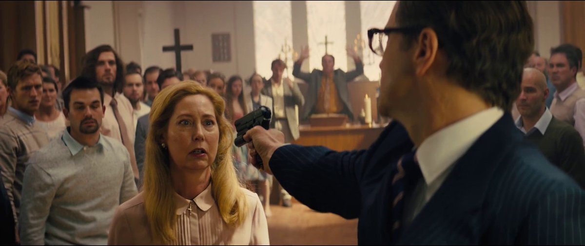 2/2i'm Love this scene's choreography, and the fact that it's all bigoted people dying, but i gotta say. a bloodbath at a church is the one thing in this movie that aged extremely poorly