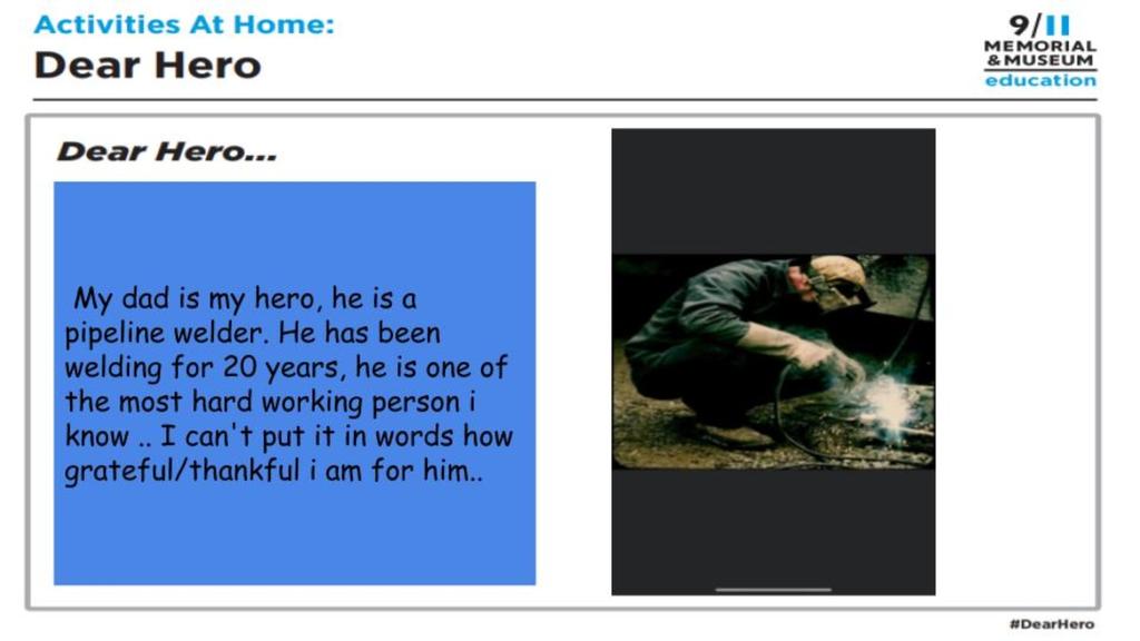MissSloma's tweet photo. My students took time today to reflect and recognize their heroes for our #DearHero project. What a great way to wrap up our first week back 💕✨ https://t.co/RPhwPl5N36