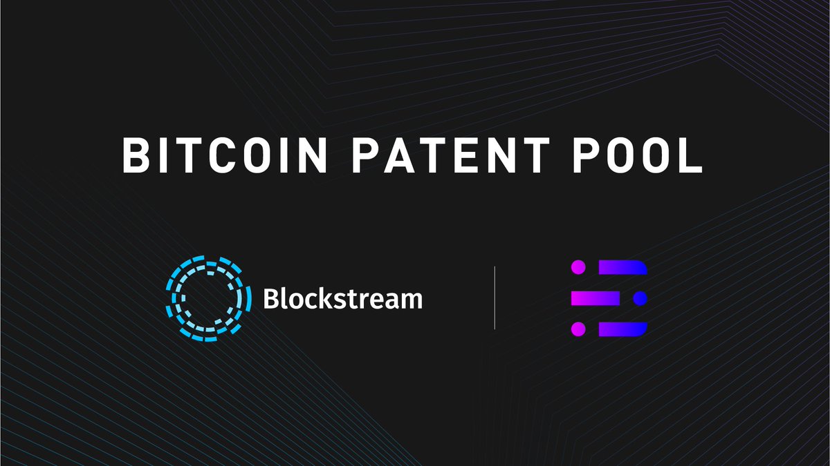 Blockstream's tweet photo. We are proud to announce we've taken our defensive patent strategy, originally established in 2016, one step further by joining @sqcrypto in the Cryptocurrency Open Patent Alliance. We’ll be committing all of our existing patents to COPA. 🌐 https://t.co/8RTodnuJrb https://t.co/9oEDEYzLx5