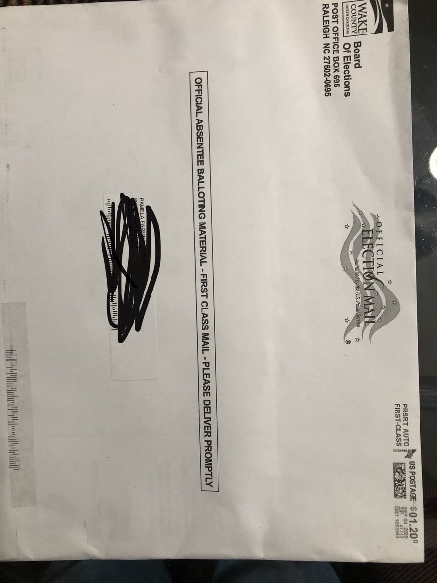 gercohen's tweet photo. And BallotTrax is live to track NC absentee ballots at https://t.co/OY3Wt0dn1e —spouse and I opted in for text/email/phone call and got all three just after 5pm today . Hers said ballot is on way and it in fact arrived here today! Says mine has been accepted #ncpol https://t.co/e1qjN6pTYz
