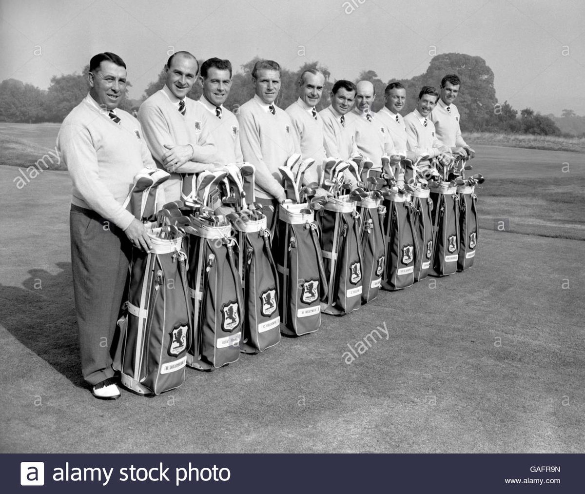 becj2318's tweet photo. Found these images of Ollie & Sammy great great uncle Syd Scott from 1950's Ryder Cup etc. Look at the clothes...how dapper. #borntogolf https://t.co/WzfMfLA1jT