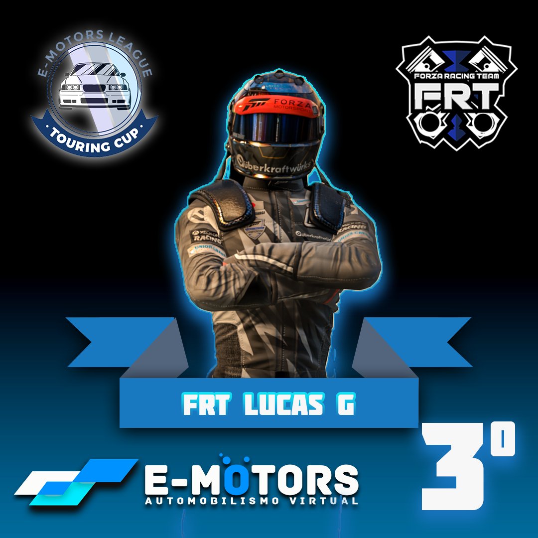 emotorsleague's tweet photo. Fala pessoal, tudo bem com vocês? 
PB Alex se tornou o grande vencedor da primeira edição desse campeonato. 👏👏👏 Em segundo lugar vem o BP Solo76 e em terceiro FRT Lucas G!!! 👏👏👏

@alietacq , @forzarc , @forzamotorsport 

#WeAreEmotors #Emotors #EmotorsLeague https://t.co/Ht8cKkUcy2