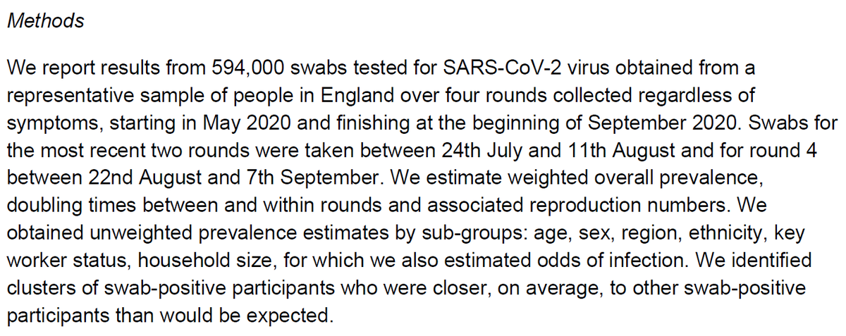 The other estimate of R comes from the REACT study at  @MRC_Outbreak  https://www.imperial.ac.uk/media/imperial-college/institute-of-global-health-innovation/public/Resurgence-of-SARS-CoV-2-in-England--detection-by-community-antigen-surveillance.pdf - they use swab data and does not need to wait for death data.