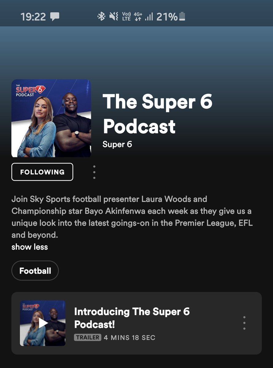 @Super6 @laura_woodsy @daRealAkinfenwa #Super6Podcast Keep up the good work folks as looking forward to it...