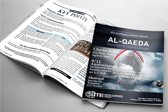 siteintelgroup's tweet photo. Weekly inSITE #AlQaeda Sep 3-9: AQ-wide incitement campaign for attacks against #CharlieHebdo staff, including from #AQAP and #AlQaeda Central. Group and its supporters commemorate the 19th anniversary of #September11th 2001 attacks.

https://t.co/IshZ0p8PU2 https://t.co/BOLgkOmlWK