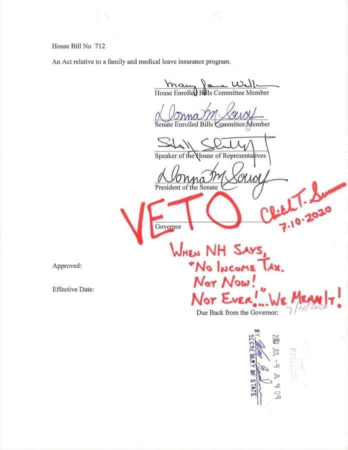 This was a 0.5% payroll tax that would’ve provided all NH employees with 12 weeks of paid family medical leave