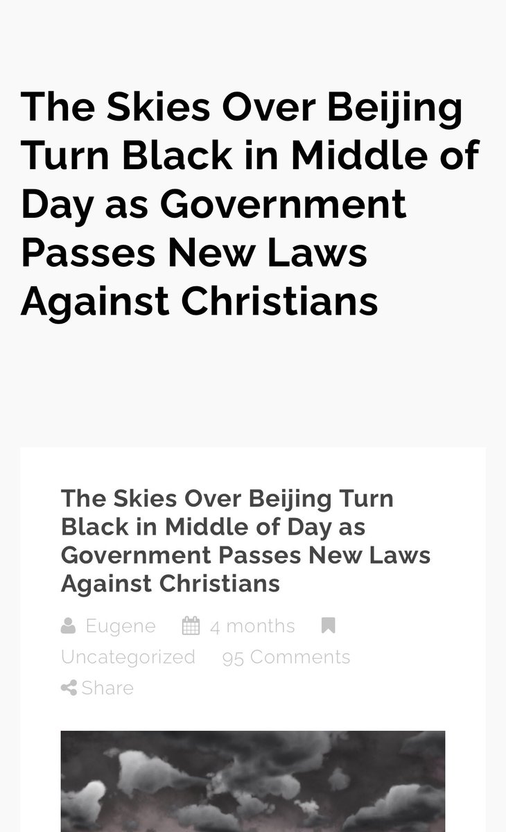 Biblical indeed.  #TheMoreYouKnow  https://backtojerusalem.com/the-skies-over-beijing-turns-black-during-middle-of-day-as-government-passes-new-laws-against-christians/