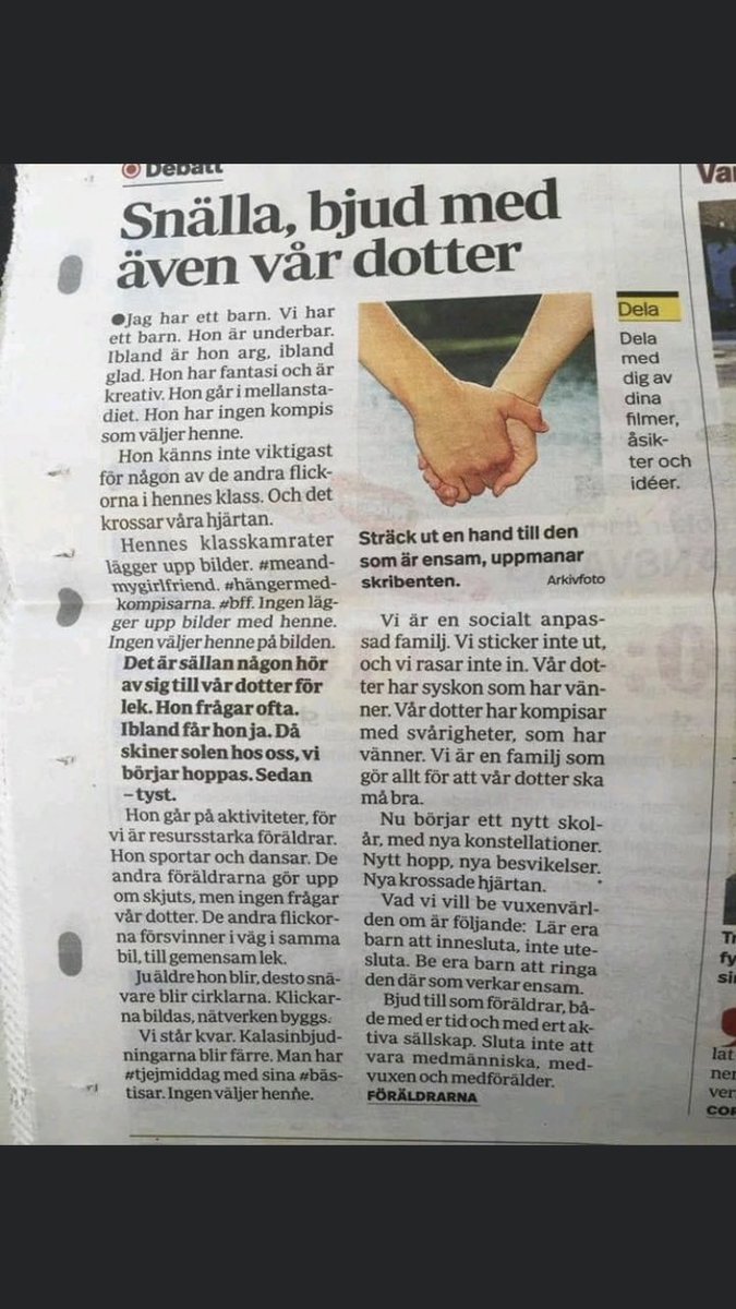 heltokeido's tweet photo. Blev så ledsen när jag läste detta. Snälla hjälp era barn att inkludera! https://t.co/dAmJe6oWoY